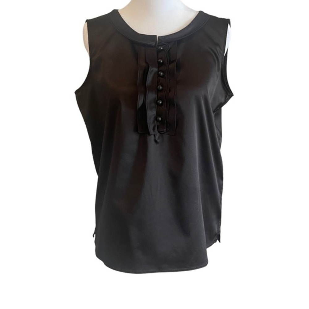 Talbots Women Black Shirt Top Blouse Small Petite